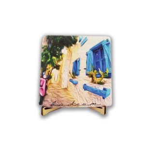 Doğal Taş Bardak Altlığı 4'lü set